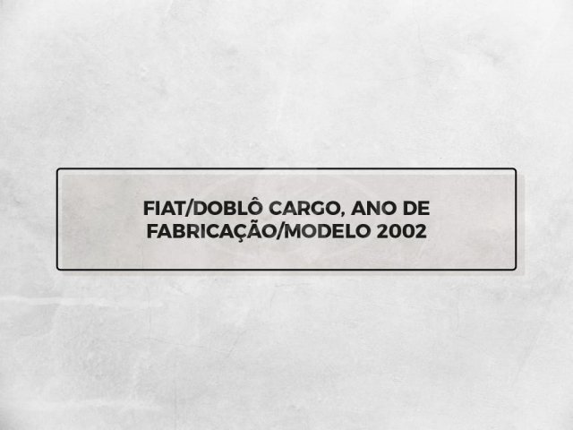 Veículo Fiat Doblo Fiat/Doblo Cargo, 02/02 2002 em leilão
